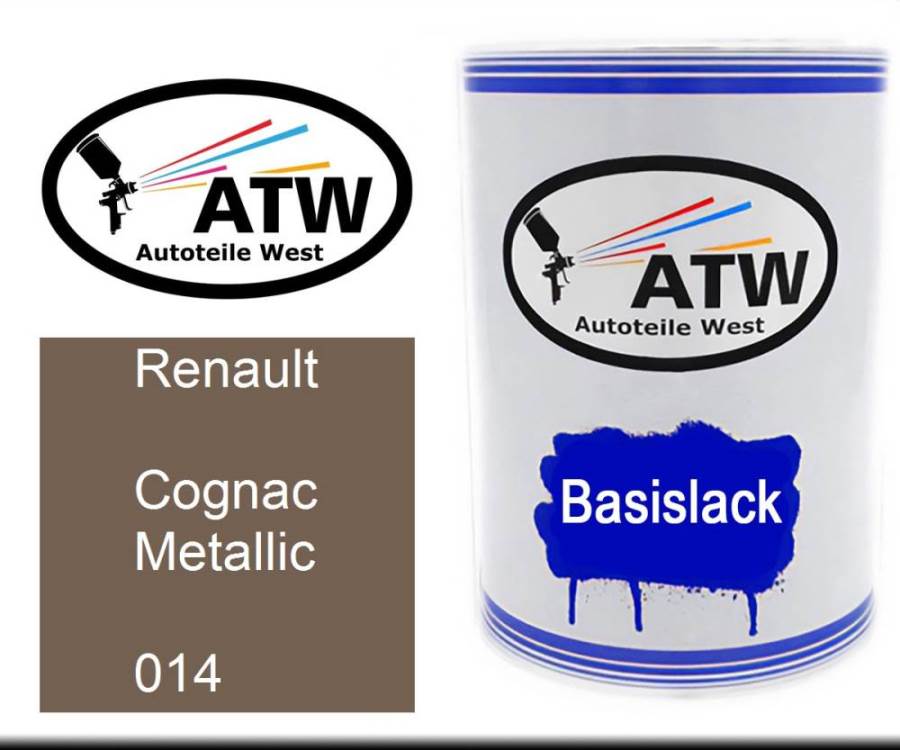 Renault, Cognac Metallic, 014: 500ml Lackdose, von ATW Autoteile West.